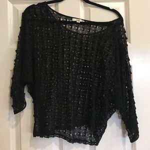 Black mesh sweater top yas los Angeles